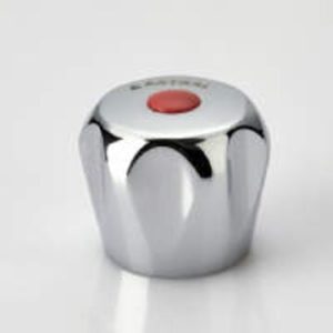 FANCY HANDLE (KNOB) WITH RED & BLUE PLASTIC BUTTON (FLOWER)