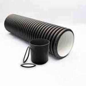 DOUBLE WALL CORRUGATED PLAIN PIPE (ONE COUPLER WITH TWO RUBBER RINGS) (6m) SN4