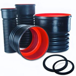 DOUBLE WALL CORRUGATED WITH IN-LINE SOCKETED PIPE (WITH RUBBER RING) (6m) SN4
