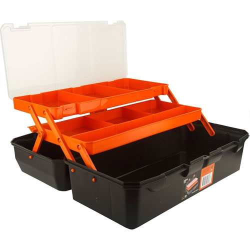 PLASTIC TOOL BOX WITH ORGANIZER