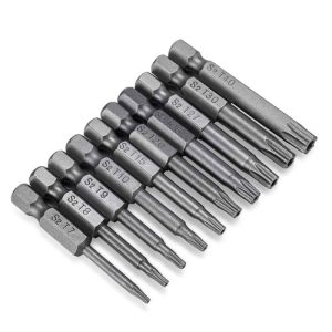 TORX HEAD SCREW DRIVER BITS