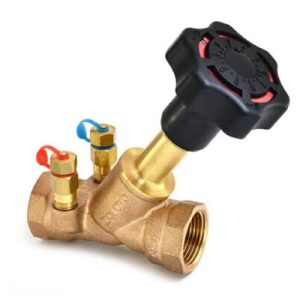 Bronze Double Regulating Balancing Valve (Screwed) with Nozzle